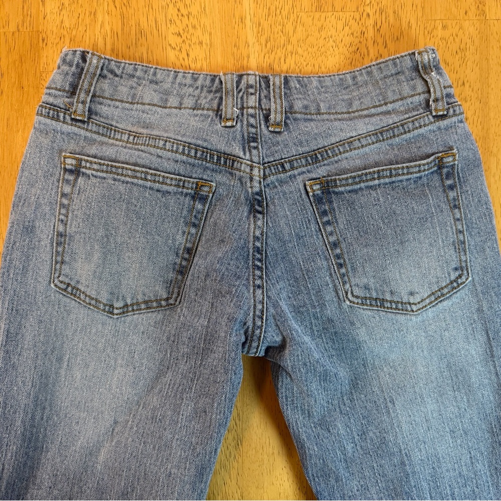 J. GALT Shanghai Denim Jeans Women S (26x32) Blue Flare Low Rise Medium Wash - Picture 2 of 8